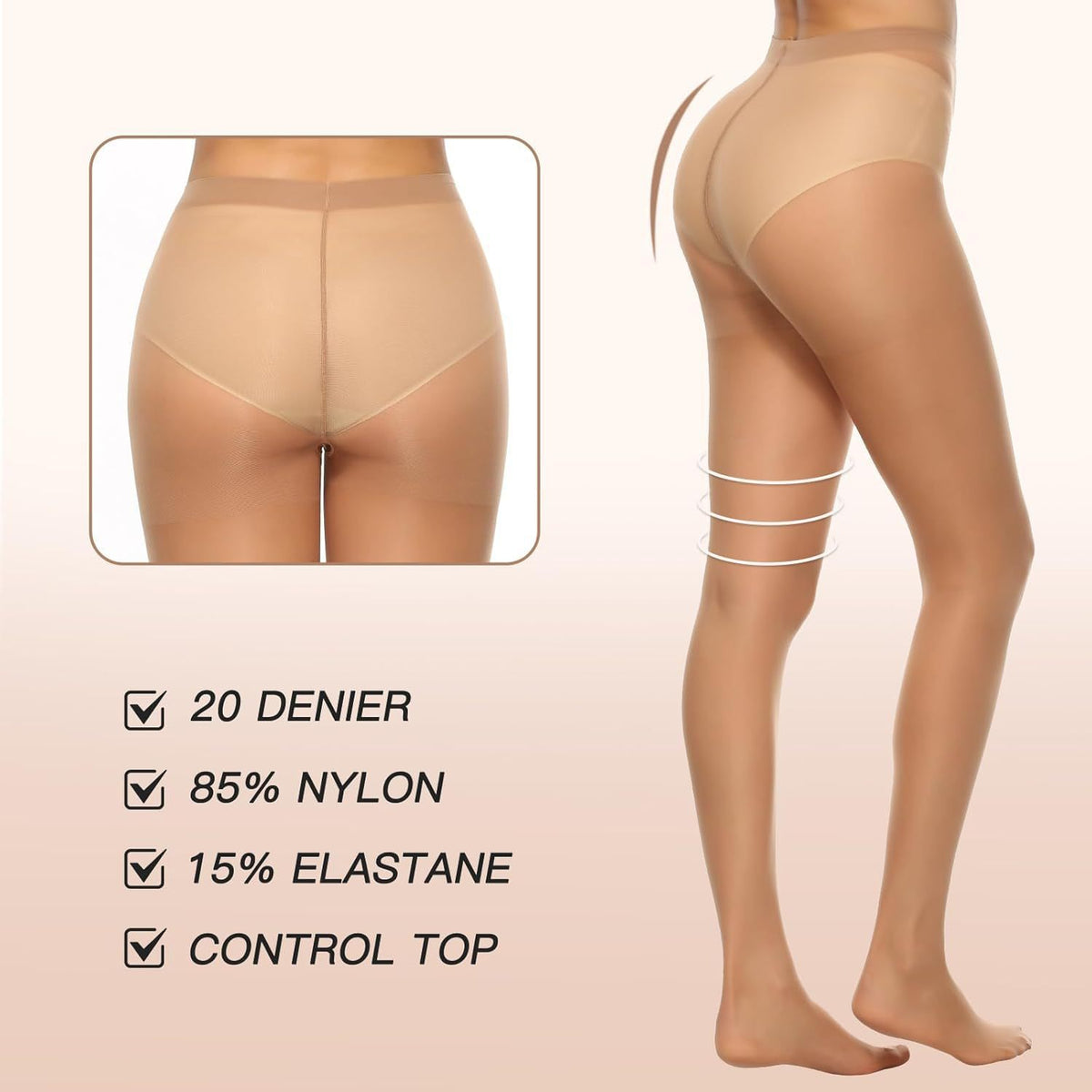 LumiSkin™ – Medias Efecto Piel Perfecta 3 piezas