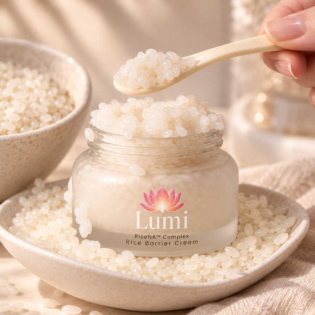 RiceGlow™ – Crema Facial de Cápsulas de Arroz